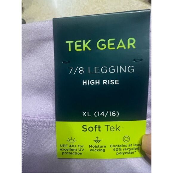 Tek Gear Girls  High Rise  Leggings Pastel Purple Sz 14/16 NWT - Picture 4 of 6